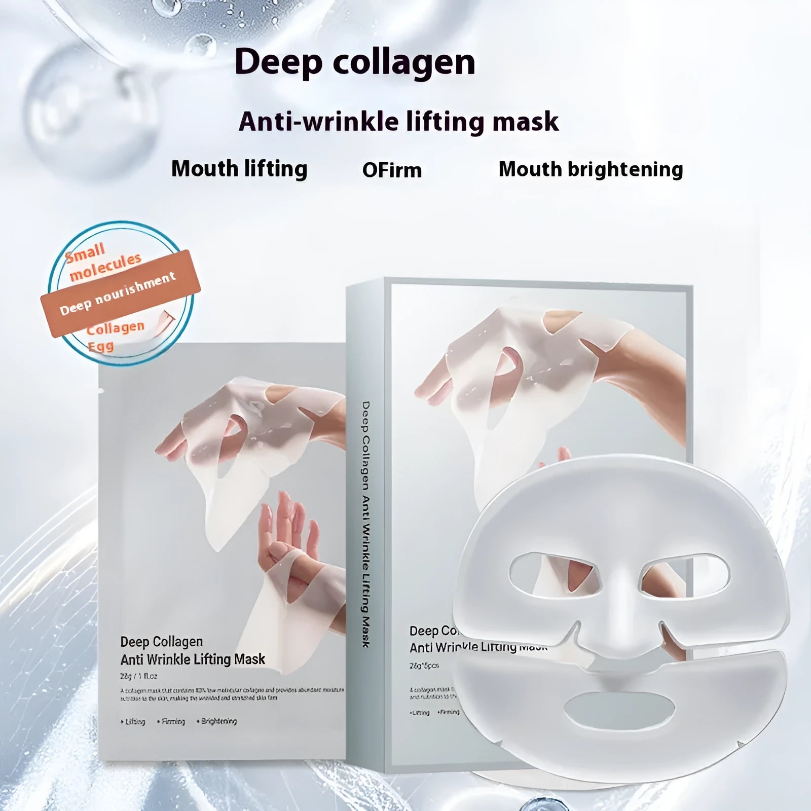 28ml collagen anti-wrinkle moisturising face mask single piece sheet mask