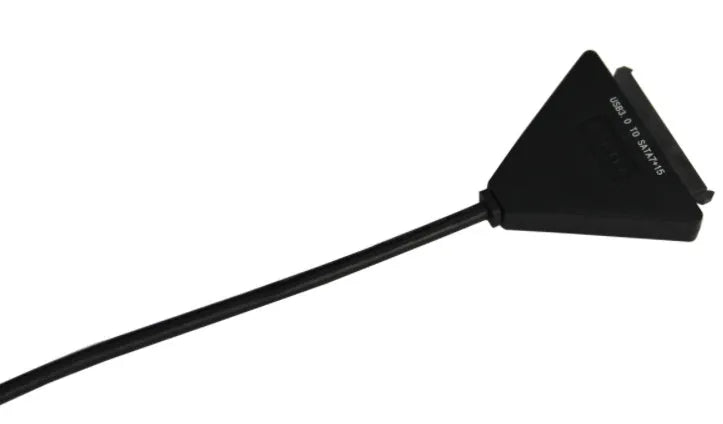 Black USB 3.0 to SATA adapter cable with 7+15 pin connector for hard drives
