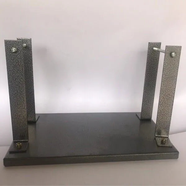 Black iron flip chip mounting bracket for a small electric planer, shown at 285mm length.