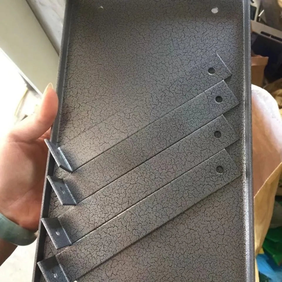 Black iron flip chip mounting bracket for a small electric planer, shown at 285mm length.
