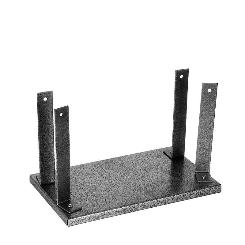 Black iron flip chip mounting bracket for a small electric planer, shown at 285mm length.