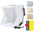 40cm folding photography light box with adjustable colour temperature and six coloured background cloths
