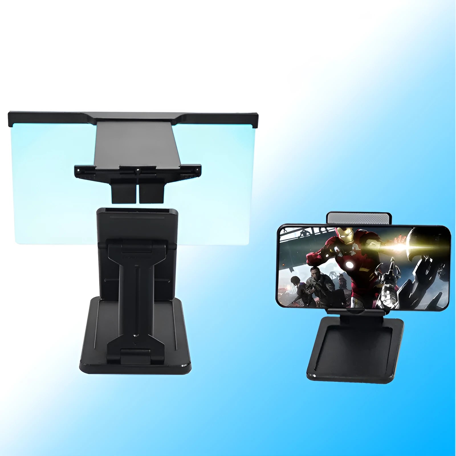 Black L20 mobile phone screen magnifier with 12-inch acrylic lens and ABS bracket stand