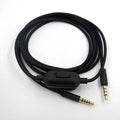 Black universal audio cable with oxygen-free copper core for game headset replacement on digital devices