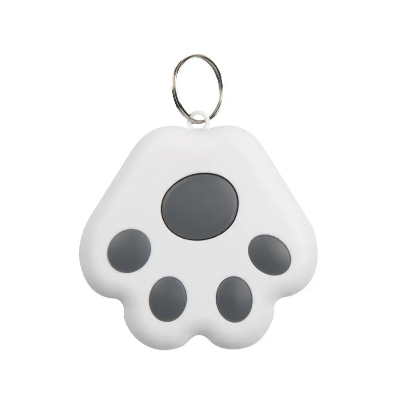 Paw-shaped Bluetooth anti-lost device in various colours for pet tracking and selfie remote.