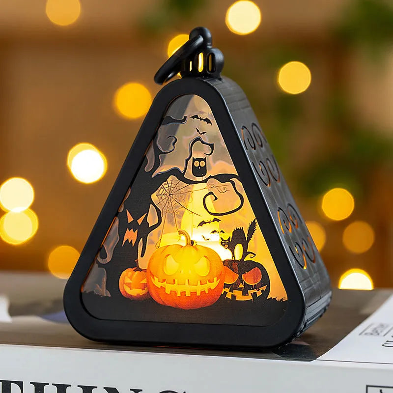 Halloween pumpkin lamp decoration with battery operation in four colour designs