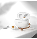 Pebble Series Wireless Bluetooth Mini TWS earbuds and charging case in black, white, or dark green.