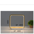 Modern smart bedside lamp with aluminium shade and voice control in white or gold finish