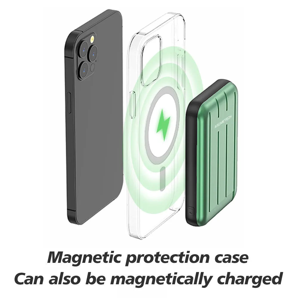 Wireless magnetic power bank 5000mAh for iPhone 12/12Pro in acrylic case