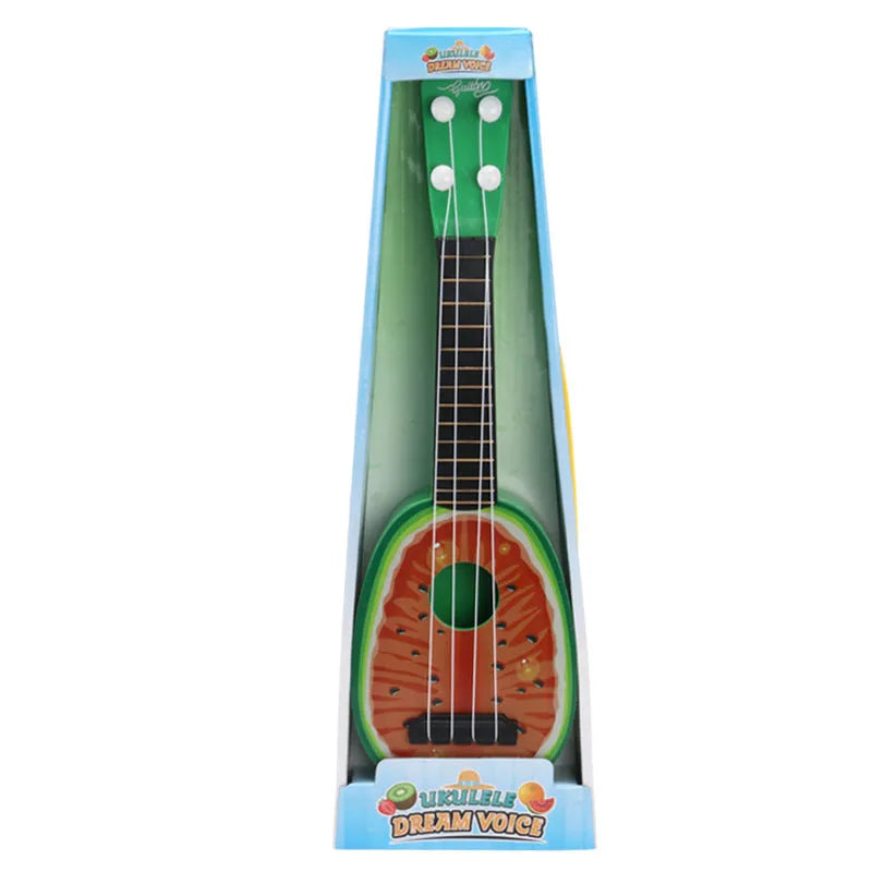 Children's plastic simulation ukulele toy in retro guitar style