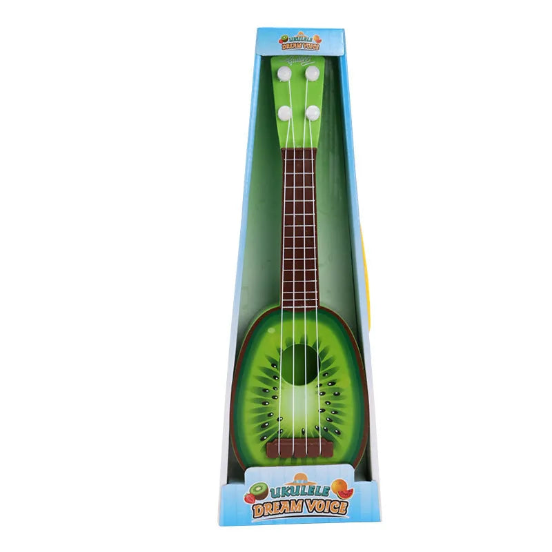 Children's plastic simulation ukulele toy in retro guitar style