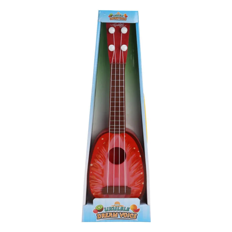 Children's plastic simulation ukulele toy in retro guitar style