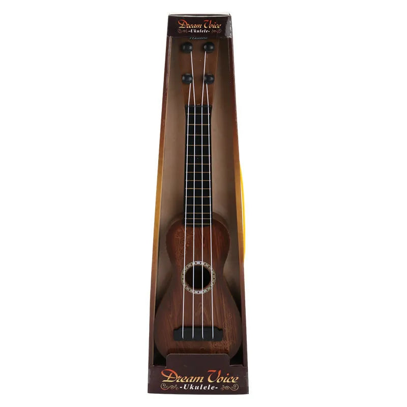 Children's plastic simulation ukulele toy in retro guitar style