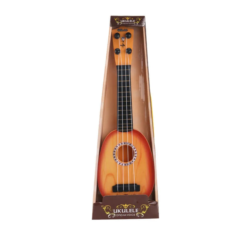 Children's plastic simulation ukulele toy in retro guitar style