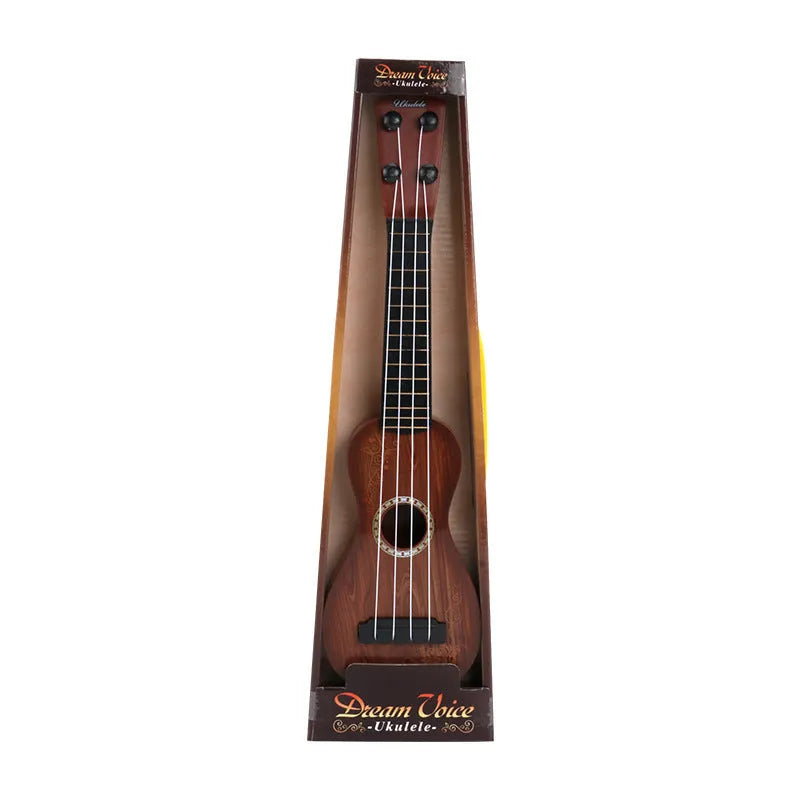 Children's plastic simulation ukulele toy in retro guitar style