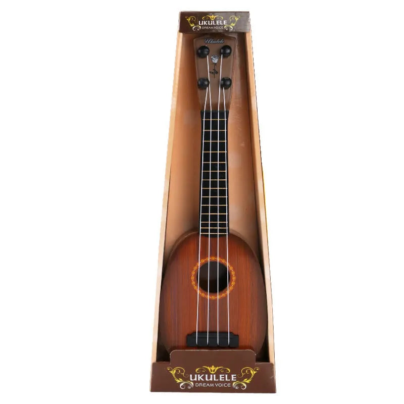 Children's plastic simulation ukulele toy in retro guitar style