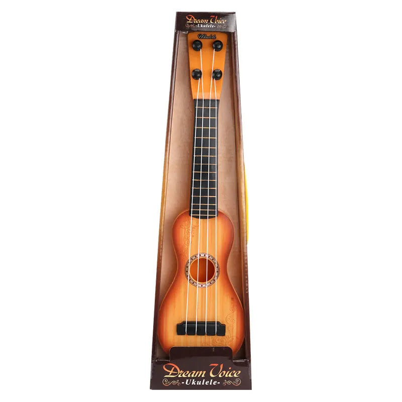 Children's plastic simulation ukulele toy in retro guitar style