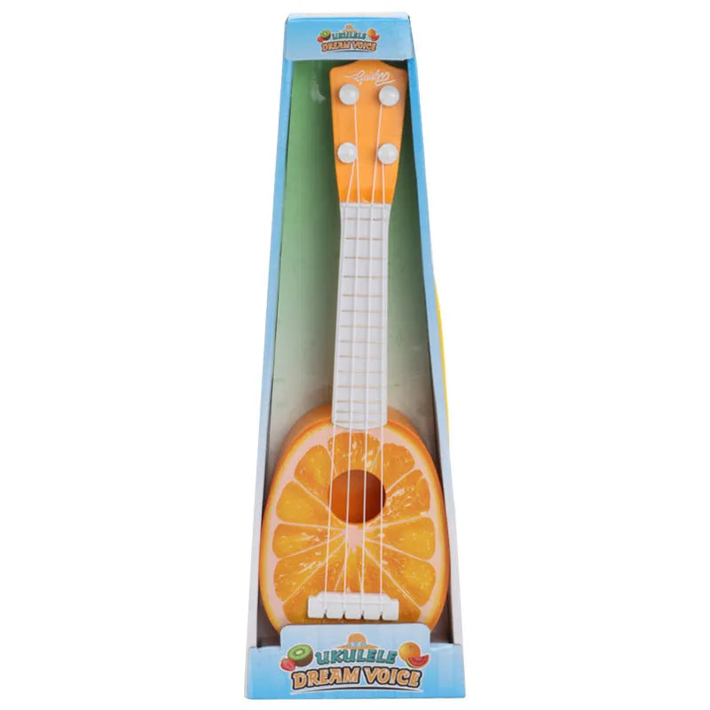 Children's plastic simulation ukulele toy in retro guitar style