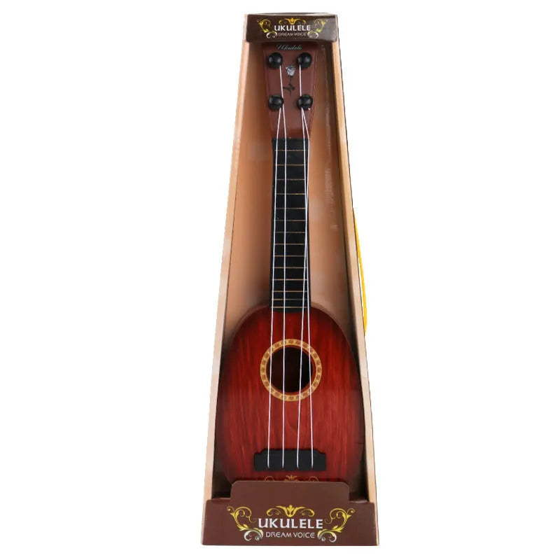 Children's plastic simulation ukulele toy in retro guitar style