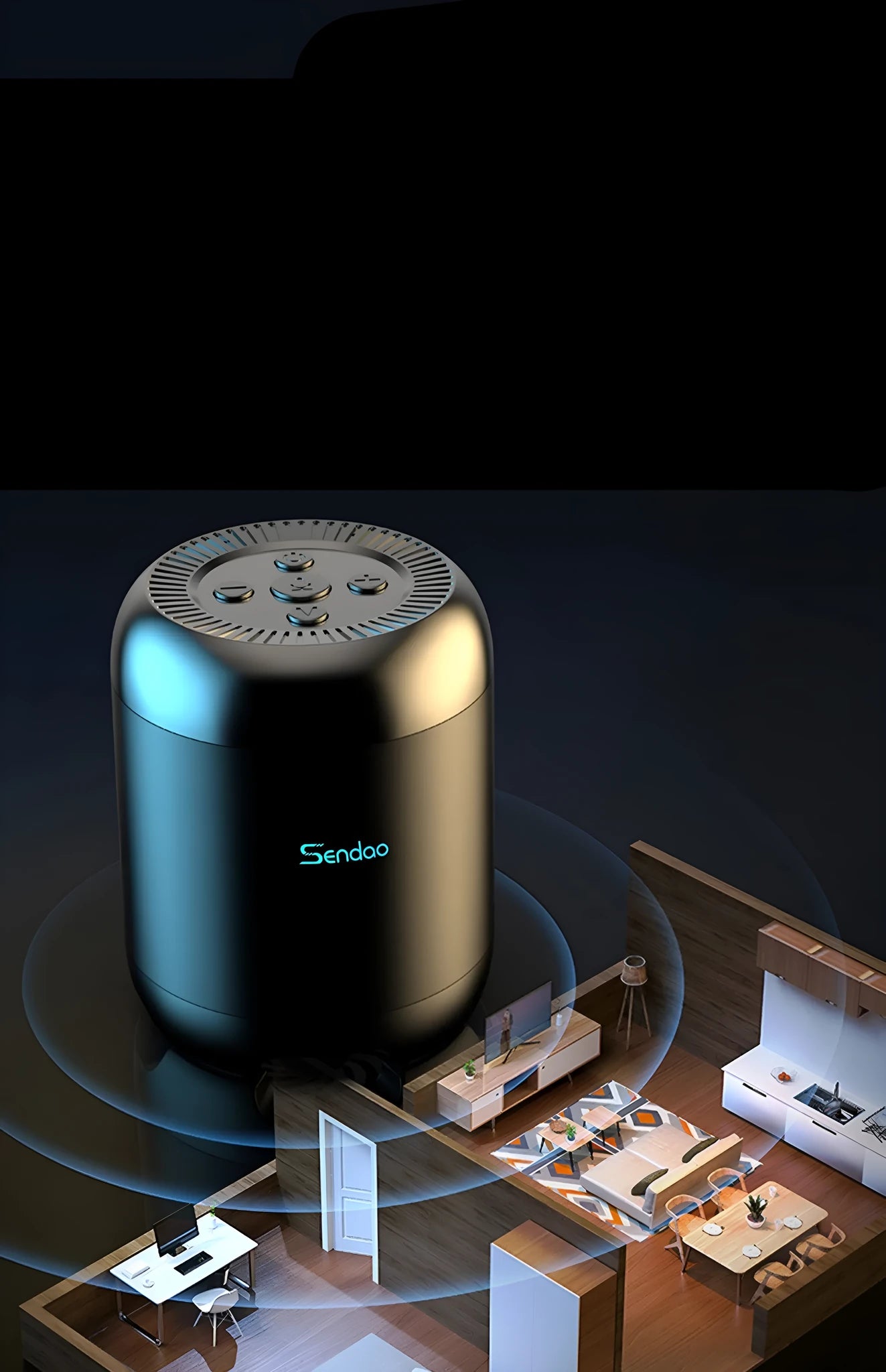 Small black or white wireless Bluetooth speaker with subwoofer body, card reader slot and USB port, 90x73x73mm size