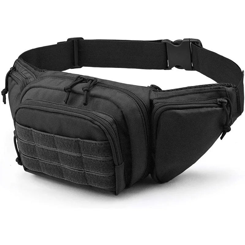 Men's tactical multifunctional waist bag in black or khaki colour