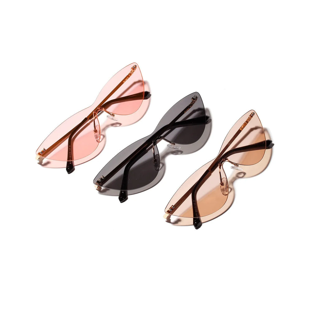 Brown vintage style adult sunglasses with metal frames and UV400 protection lenses