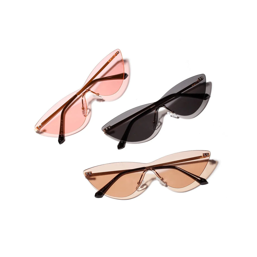 Brown vintage style adult sunglasses with metal frames and UV400 protection lenses