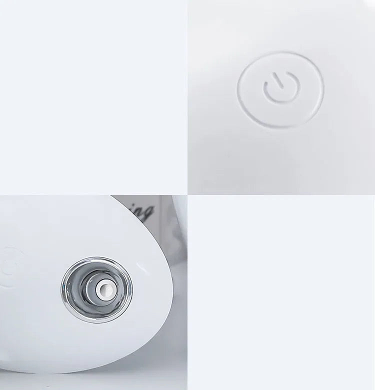 White round silent aromatherapy humidifier body with 800ml tank and USB connection