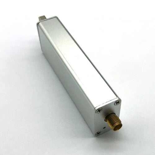 Black A300U all-band software defined radio SDR receiver with gold SMA antenna connector.