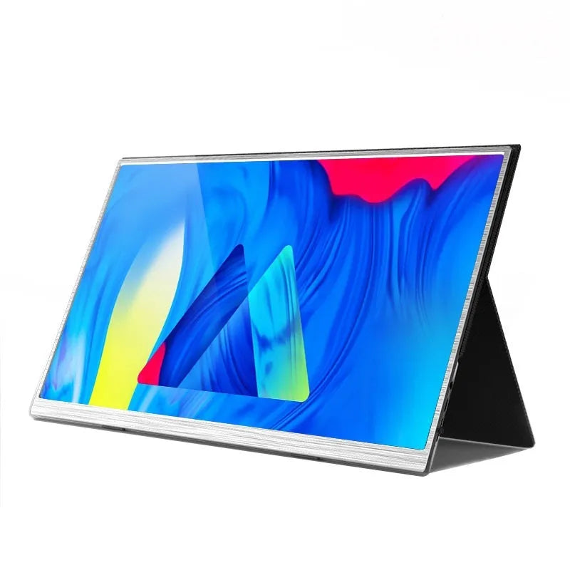 15-inch portable computer monitor with slim bezel and connectivity ports