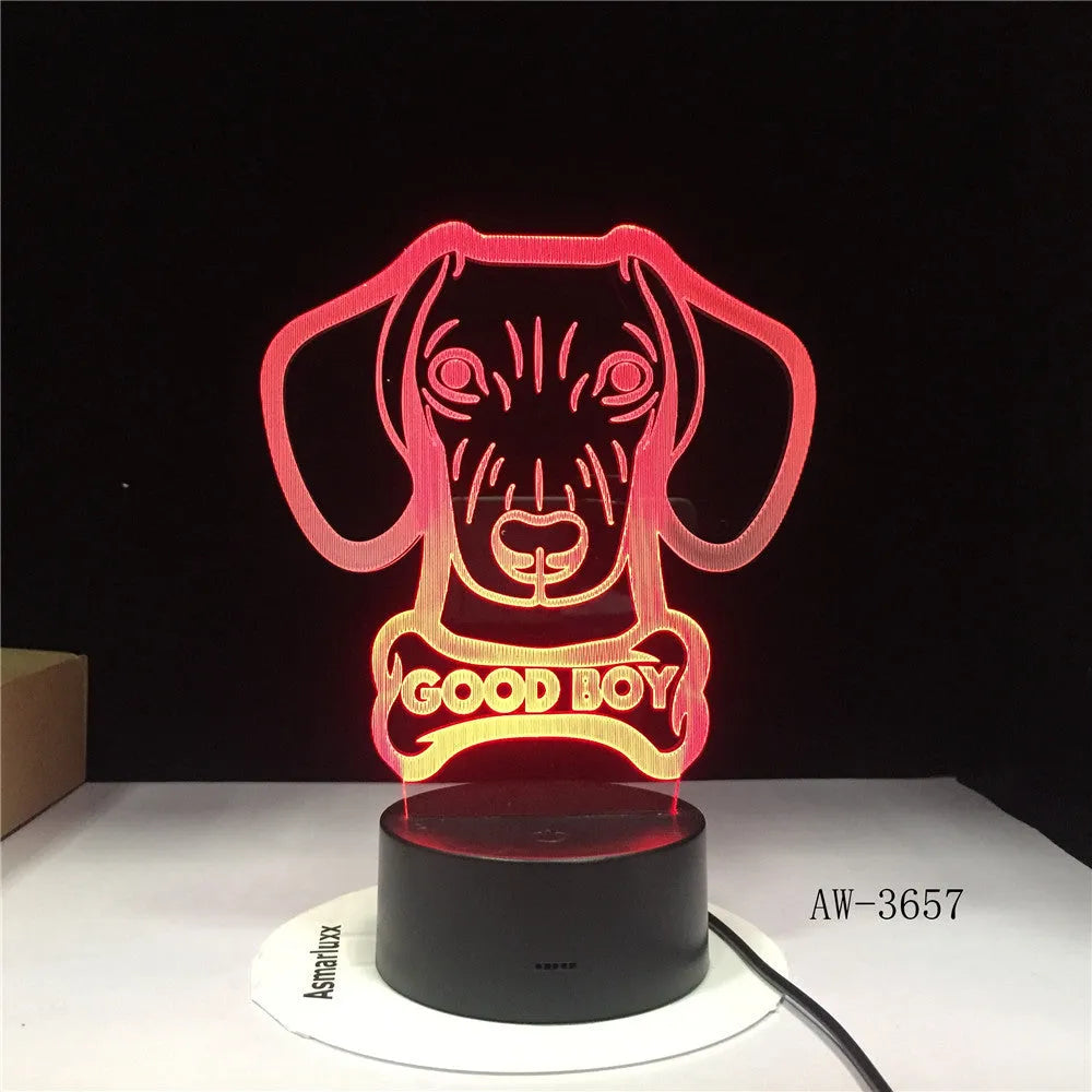 Remote control touch LED table lamp with colourful gradient acrylic shade on an ABS base.