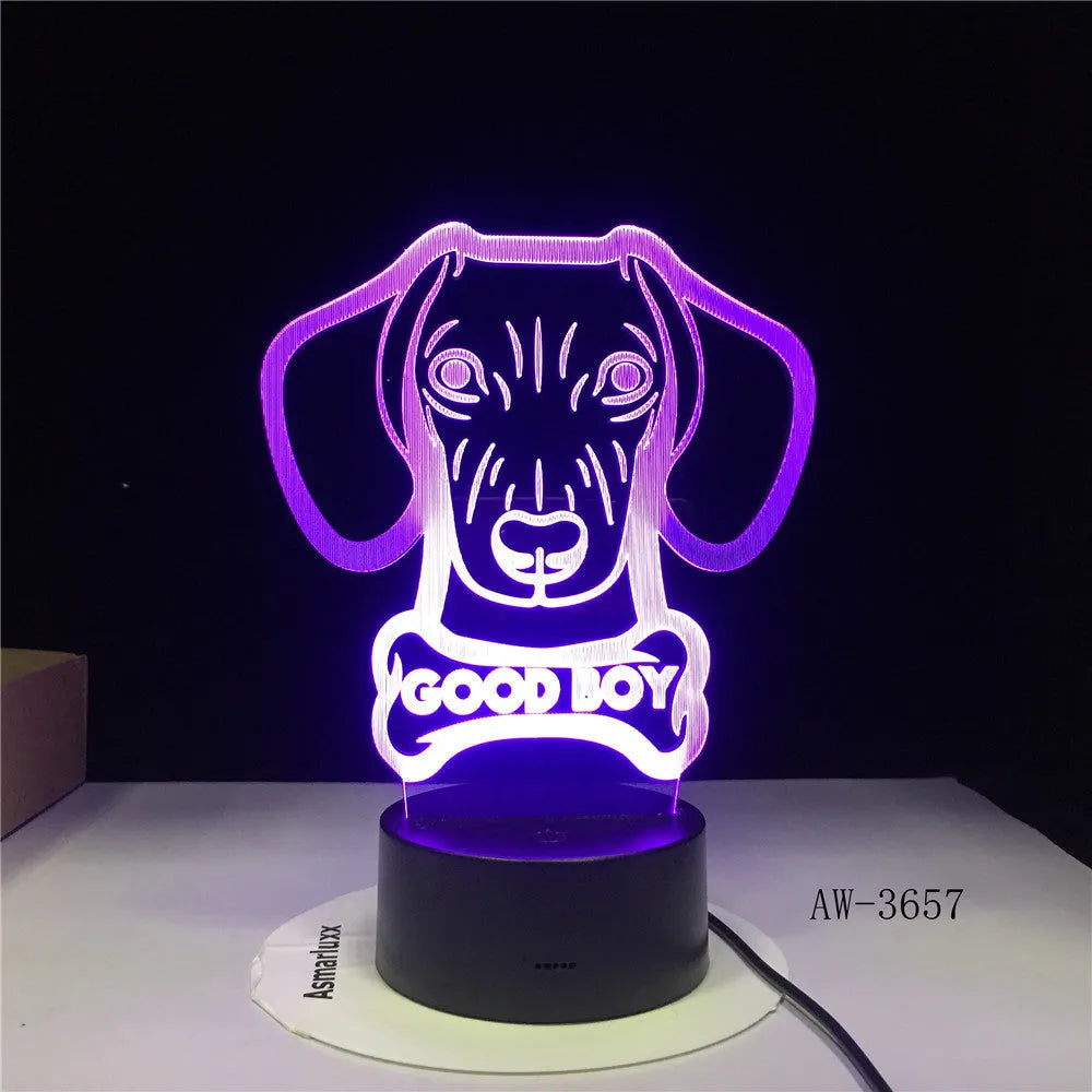Remote control touch LED table lamp with colourful gradient acrylic shade on an ABS base.