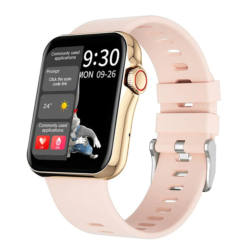 D06 smart watch with colour screen and liquid silicone strap on wrist
