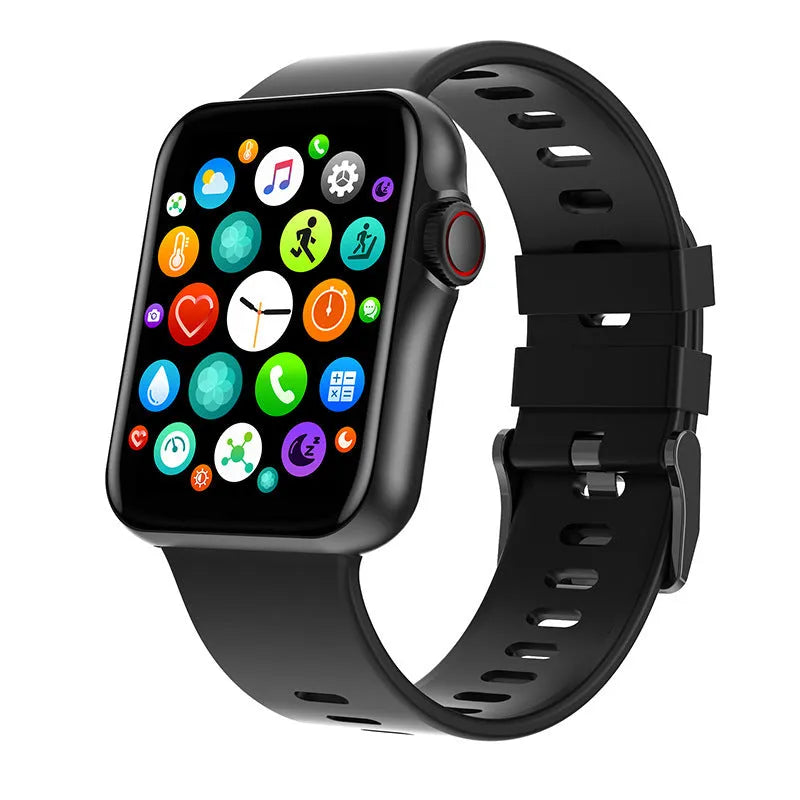 D06 smart watch with colour screen and liquid silicone strap on wrist