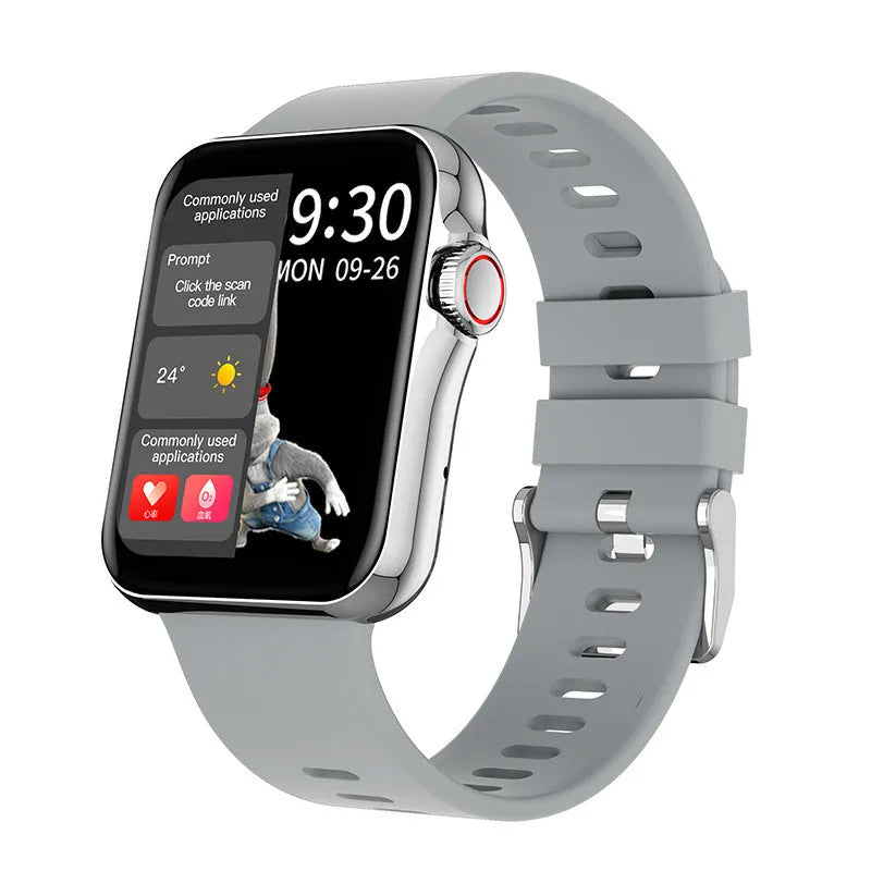 D06 smart watch with colour screen and liquid silicone strap on wrist