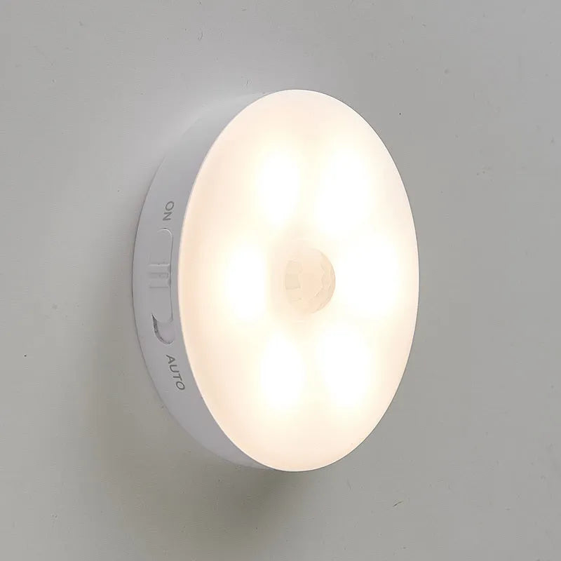 Wireless motion sensor LED lights for hallway cabinets with body sensing technology