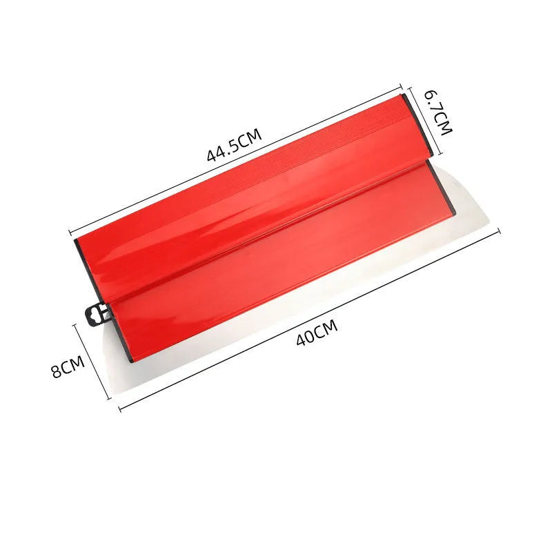 Red 40CM leveling scraper with 0.2MM blade for scraping putty and pasting wallpaper