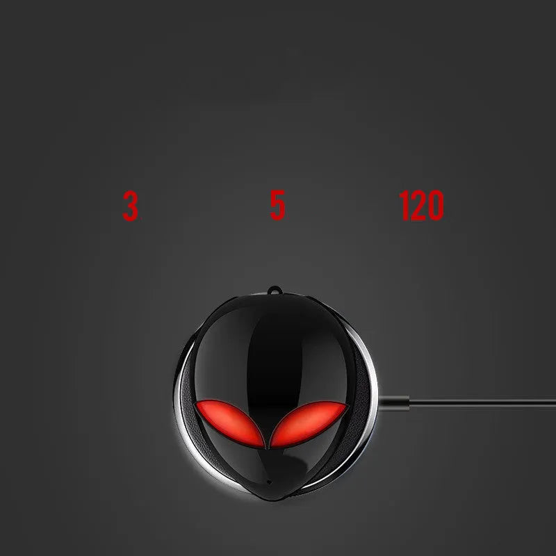 Creative Outer T8 Starman alien design wireless Bluetooth earbuds with charging case in red colour