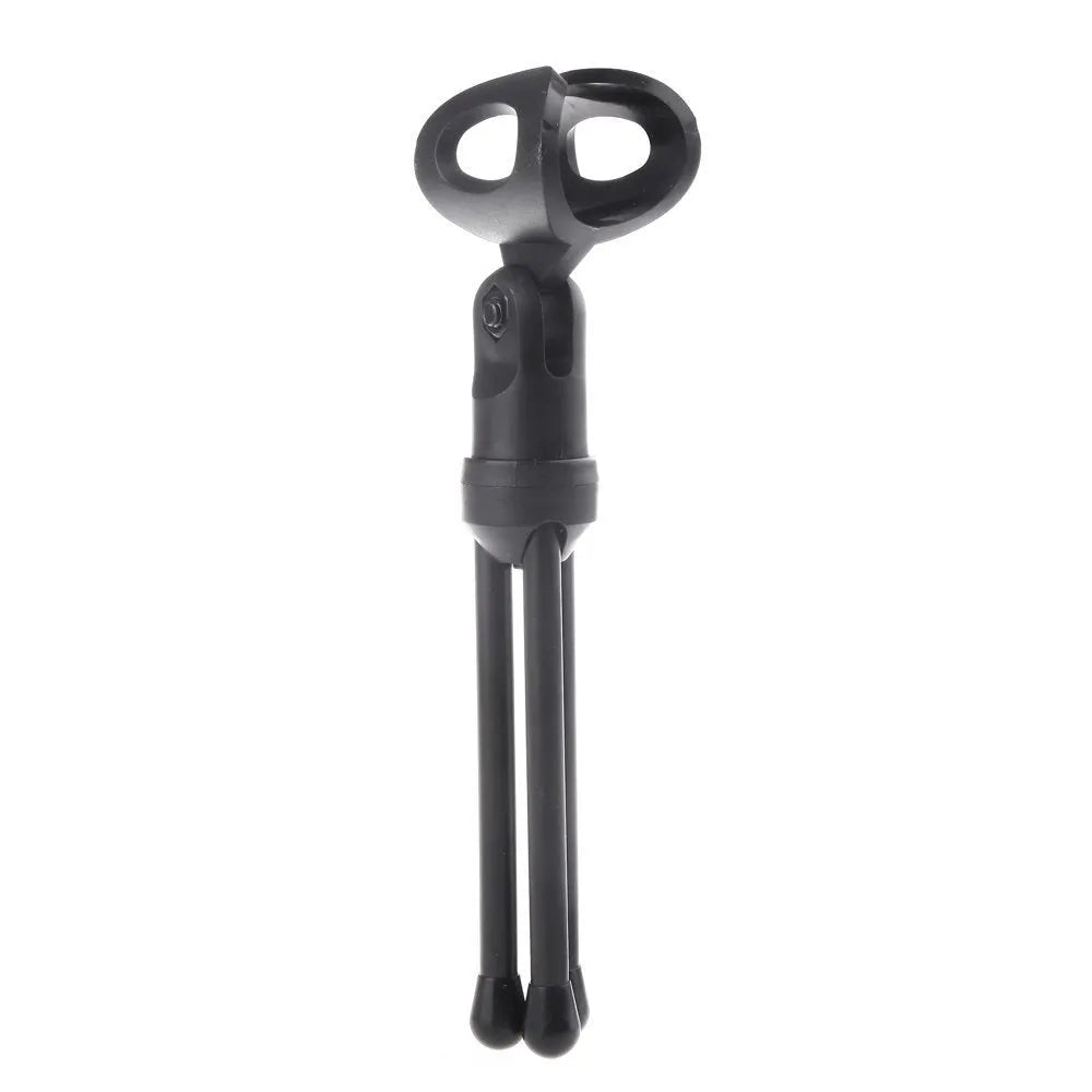 Black wired PC microphone with clip holder and 1.85m cable for chat and karaoke