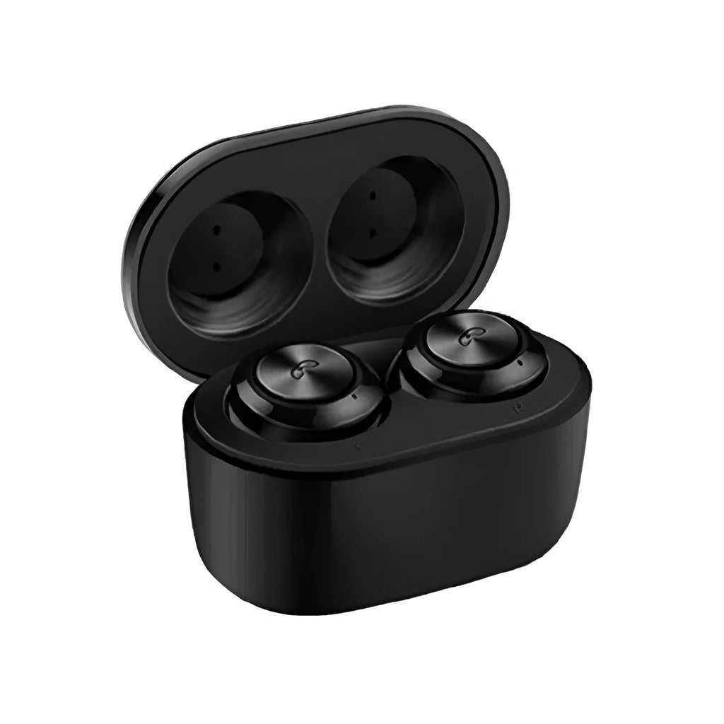 A6 TWS Bluetooth 5.0 headset earbuds in black and white with battery display feature