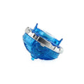 SB Light Gyro Bottom luminous spinning top component in blue, red, white, and yellow colours.