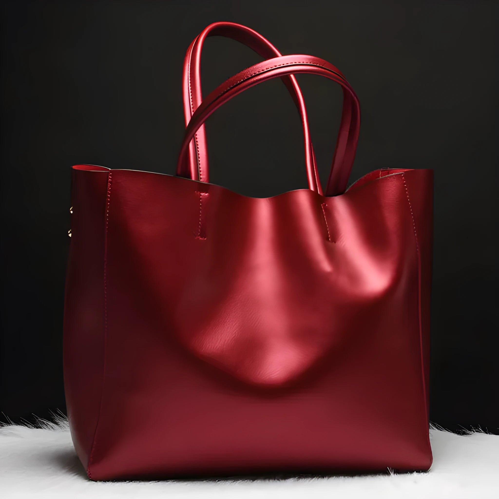 Women's high quality cowhide shoulder bag in silver bronze or black with shoulder strap for work and party use