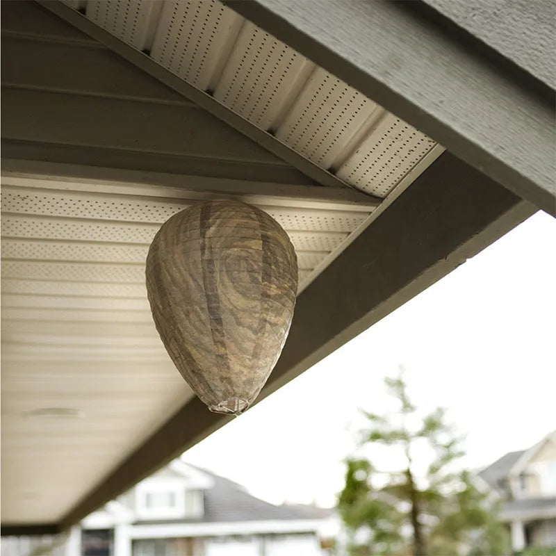 White beehive-shaped paper lantern with honeycomb structure, 22 cm wide by 28 cm tall.