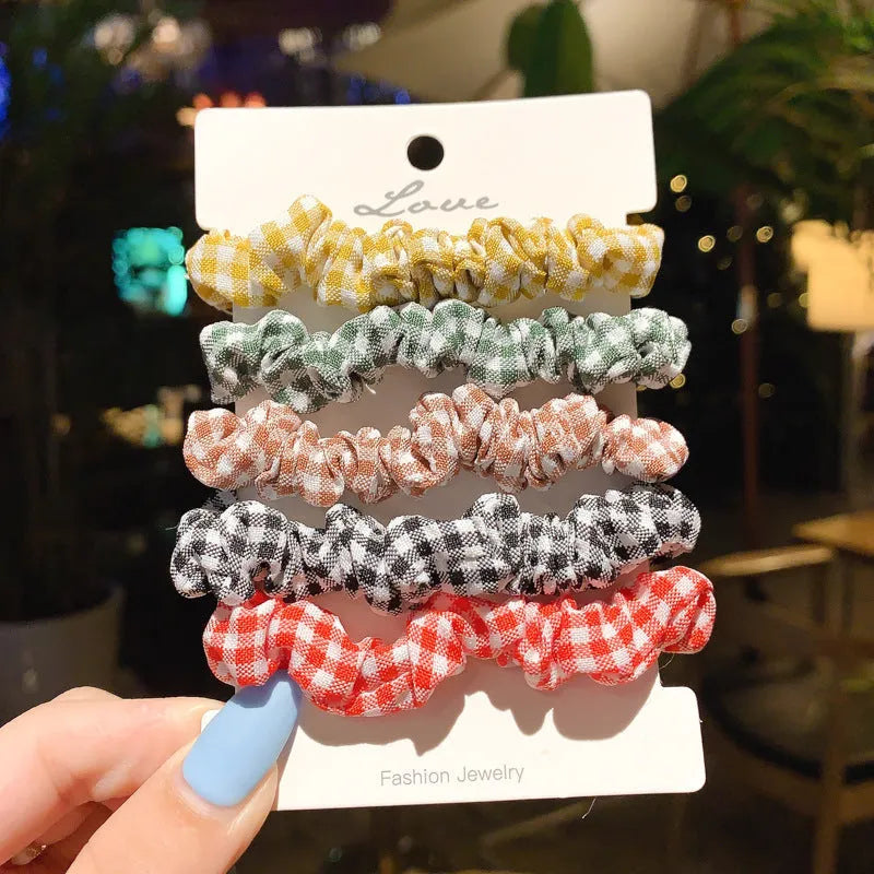 20-piece set of children's hair rings and head ropes in autumn and macaron colours for kids