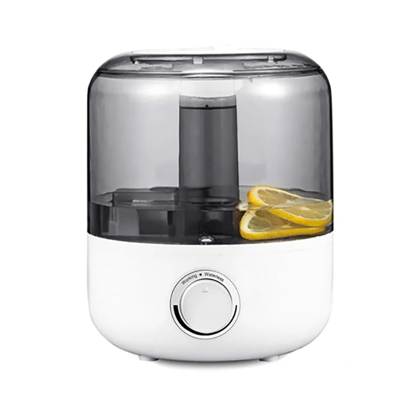 White or black mechanical humidifier with 3L tank and filter for quiet bedroom use