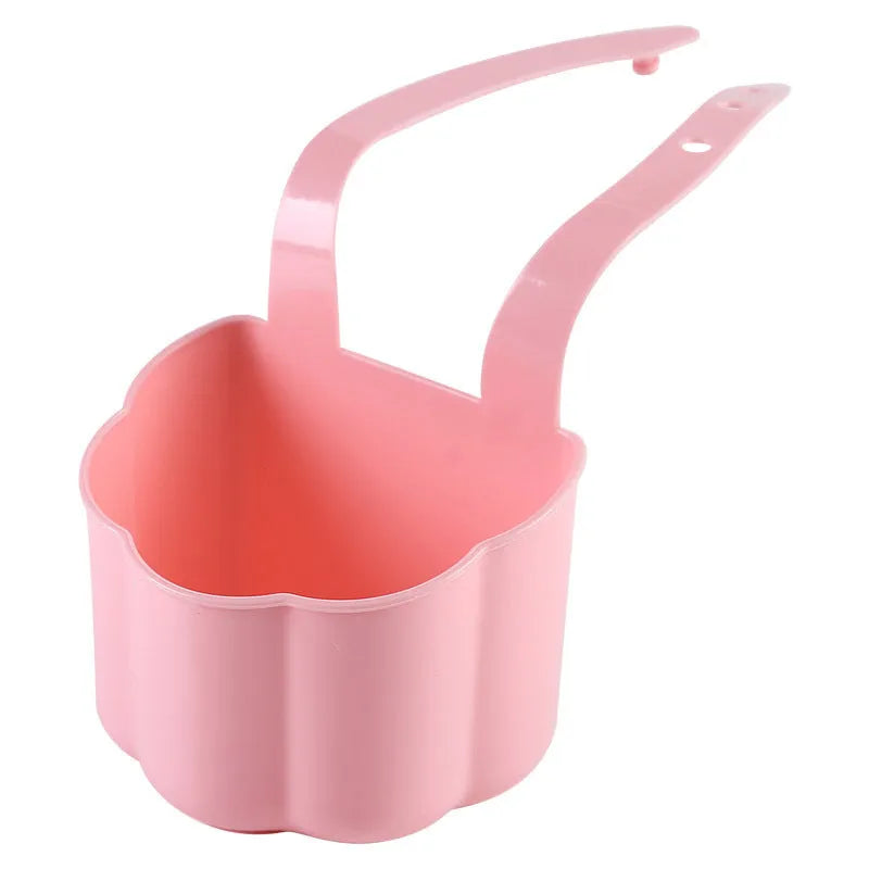 Nordic style plastic kitchen sink drain basket in blue, grey or pink colours