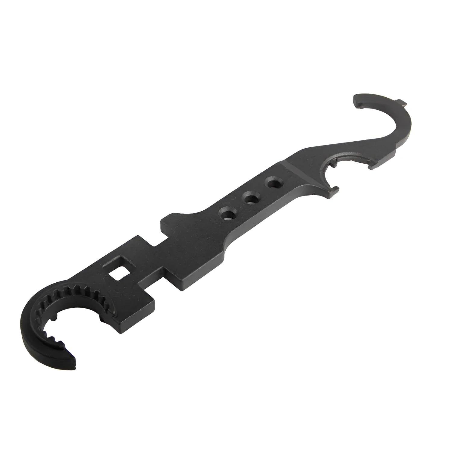 Black 40Cr steel multi-function combination wrench for AR15 M4 rifle maintenance with sprayed finish
