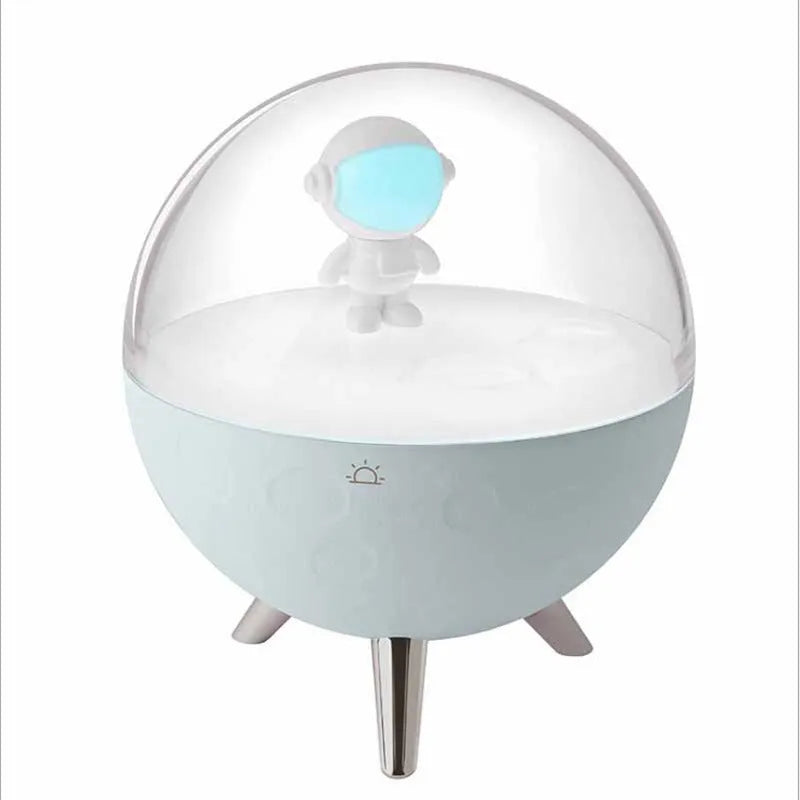 Cartoon guardian USB night light with LED illumination in white or blue colour options
