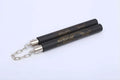 Red blue yellow and black sponge nunchakus with 28cm sticks and 16cm iron chain for Taekwondo