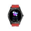 Full Circle smart watch with zinc alloy case and silicone strap showing heart rate and blood pressure monitoring interface
